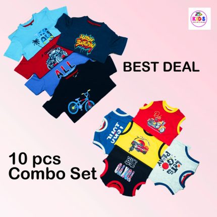 10 PCS COMBO SET ( T-Shirt 5 Pcs + Maggie T-Shirt 5 Pcs )